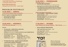 Białystok. XVIII Festiwal Kultury Żydowskiej Zachor – Kolor i Dźwięk