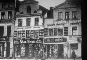 Handel żydowski w centrum miasta (Marktplatz, Luisenplatz, Stolperstrasse)