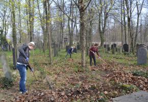 13.04.2016 – Uczniowie uporządkowali cmentarz żydowski w Gliwicach