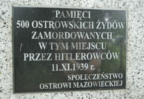 Miejsce egzekucji ludności żydowskiej w Ostrowi Maz. (obwodnica miasta)